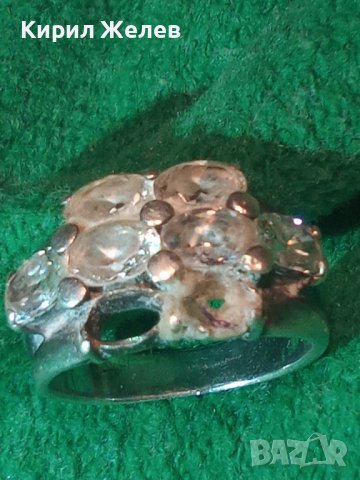 СРЕБЪРЕН МОДЕН ПРЪСТЕН РОДИРАНО СРЕБРО 925 с ФАСЕТИРАНИ ЦИРКОНИ 25851, снимка 5 - Пръстени - 35826201
