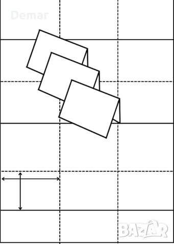 OfficeGear XS 495 бр. Табелки за поставяне на маса Перфорирани сгъваеми