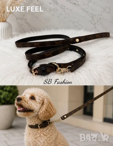 Louis Vuitton ⚜️ Нашийник + Повод за куче 
