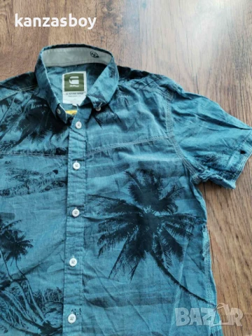 g-star swell palm shirt - страхотна мъжка риза КАТО НОВА М, снимка 2 - Ризи - 51097390