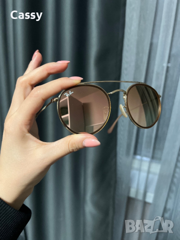 Чисто нови оригинални очила Ray ban double bridge rose gold