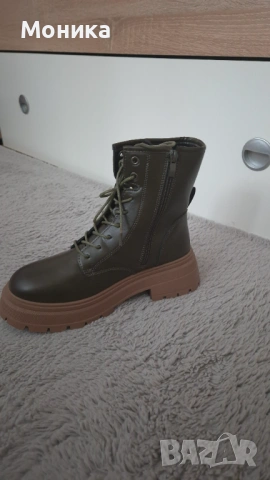 Чисто нови зимни боти Air Star №39 – Масленозелени, снимка 2 - Дамски боти - 53581935