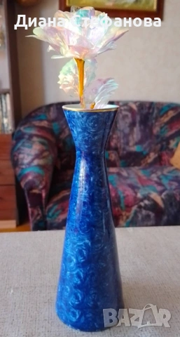 Порцеланова ваза кобалт Ilmenau