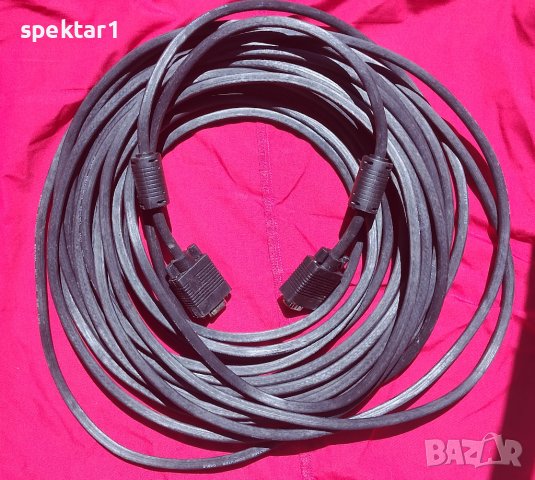 Дълъг компютърен кабел 15м за монитор смарт телевизор видеостена и др, снимка 1
