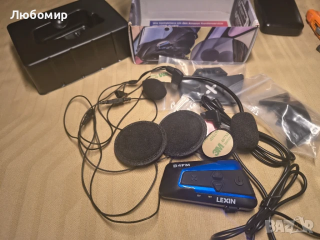 LEXIN B4FM Bluetooth слушалки за мотоциклети, Bluetooth интерком за каска за 10, универсални

, снимка 2 - Аксесоари и консумативи - 50828582