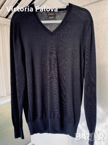 Пуловер от тънък меринос GUTTERIDGE Италия, снимка 9 - Пуловери - 42620482
