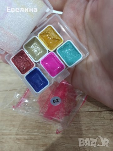 Комплект акварелни бои за маникюр нокти - нови, снимка 2 - Продукти за маникюр - 41590849