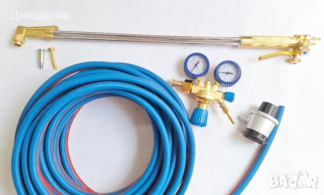 Резак/резаци тип Харис/Harris в комплект с маркуч двоен 10м,регулатори кислород и пропан-бутан.