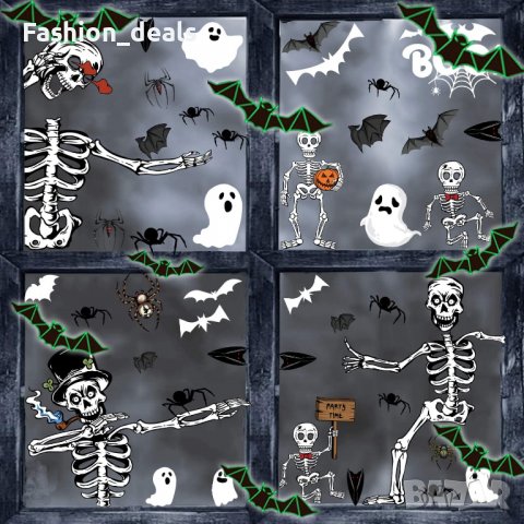 Нови стикери за прозорци Декорации за Хелоуин за многократна употреба, снимка 6 - Други - 38681946