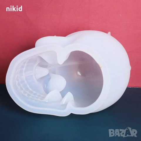 3D грамаден Череп глава силиконов молд форма калъп за фондан гипс сапун шоколад смола свещ и др , снимка 3 - Форми - 35741180