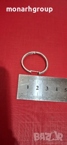 Сребърна Обеца, снимка 4 - Обеци - 50491840