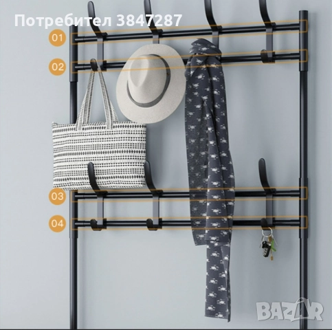 Многофункционална стойка за обувки, чанти и закачалка за връхни дрехи и др. ;, снимка 5 - Други стоки за дома - 52717652