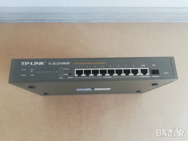 TP-Link TL-SL2210WEB 8+2 Gigabit Web Smart Switch, снимка 2 - Суичове - 41500628