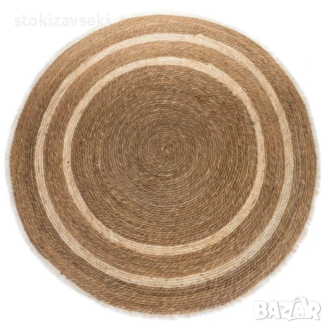 Кръгъл килим рогозка,115*115 см, снимка 1