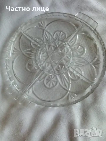 Кристални подноси за мезета-1бр.-25лв., снимка 3 - Сервизи - 48011755