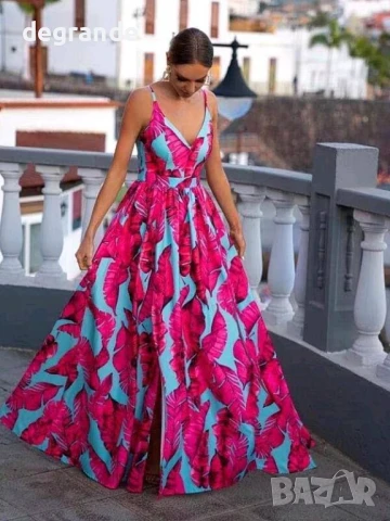 Дълга лятна рокля , снимка 2 - Рокли - 50796813