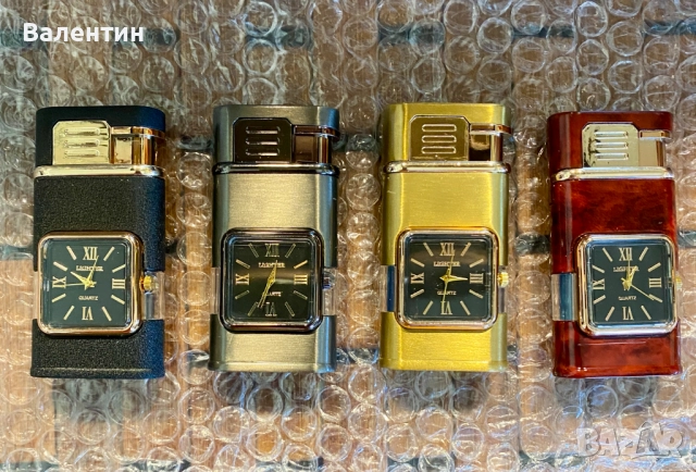 Подарък. Сувенир. Газова ветроустойчива запалка с часовник, снимка 3 - Запалки - 51089144