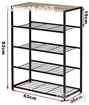 Етажерка за обувки в индустриален стил, снимка 7 - Етажерки - 34196313
