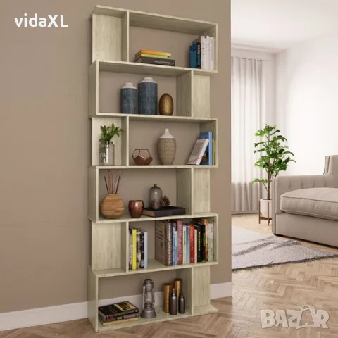 vidaXL Разделител за стая, дъб сонома, 80x24x192 см, инженерно дърво（SKU: 800093）, снимка 2 - Етажерки - 56063337
