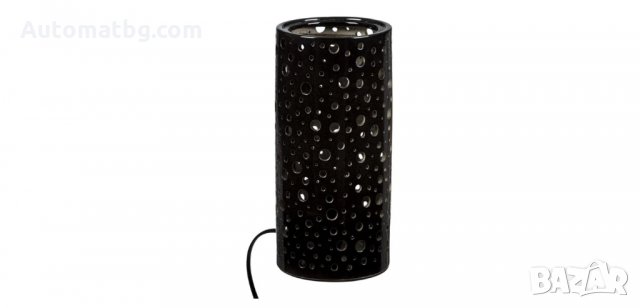 Керамична настолна лампа Черна перфорирана, Automat