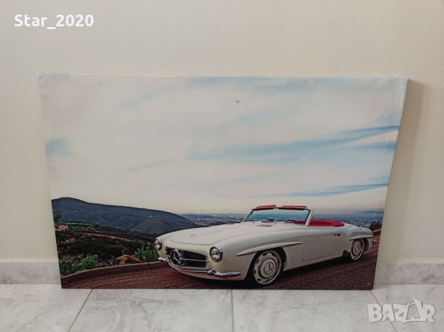 Светеща картина с Led осветление - Mercedes cabrio, снимка 1