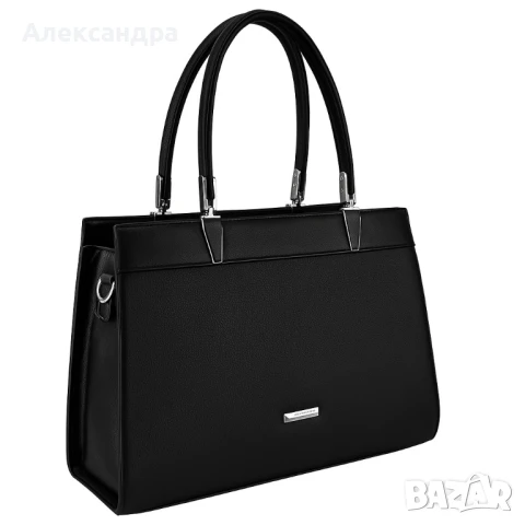 Модерна дамска чанта с двуцветен дизайн