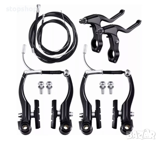 Комплект от 2 велосипедни спирачки с дръжки  алуминий, черен NAFafosa , снимка 4 - Части за велосипеди - 53647281