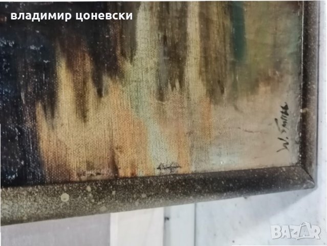 Стара маслена картина Гора от 19 в, масло на платно, живопис, снимка 3 - Картини - 35851292