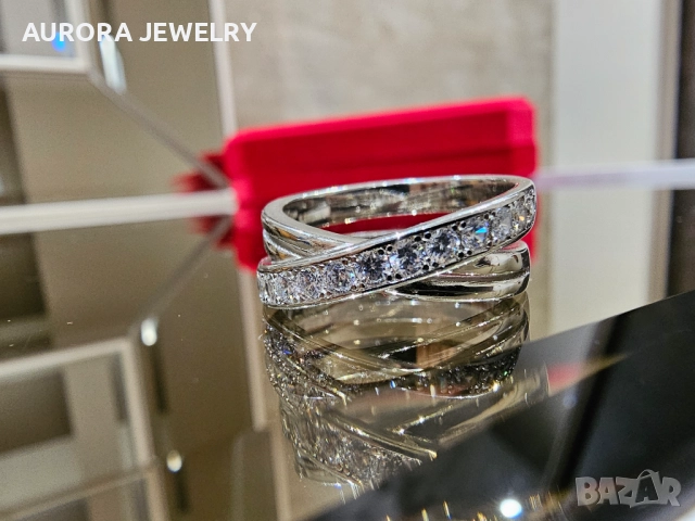 CARTIER Etincelle de Cartier White Gold Diamonds Дамски Пръстен, снимка 2 - Пръстени - 52854774