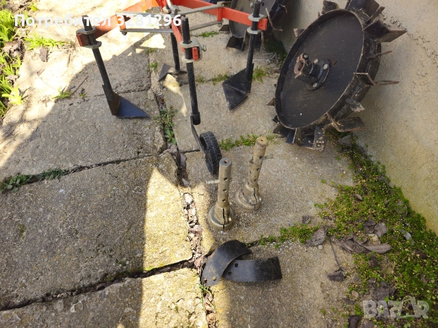 Инвентар за мото фреза плуг,култиватор, метални колела,браздир, снимка 4 - Селскостопанска техника - 53769381