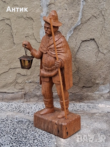 Красива Стара Дървена Фигура от Естествено Дърво / Германия , снимка 5 - Други ценни предмети - 53710486
