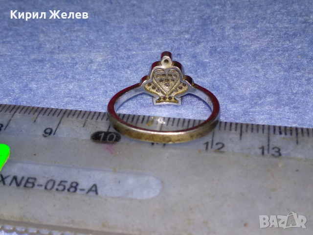 АРИСТОКРАТИЧЕН СКЪПОЦЕНЕН СРЕБЪРЕН ПРЪСТЕН на ПАНДОРА ЛАКИРАНО СРЕБРО S925 с ИСКРЯЩИ ЦИРКОНИ 43238, снимка 8 - Пръстени - 44692337