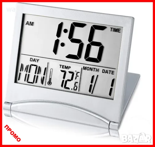 НОВ ЕЛЕКТРОНЕН НАСТОЛЕНИ LCD ДИГИТАЛЕНИ ЧАСОВНИЦИ С ТЕМПЕРАТУРА И КАЛЕНДАР. ЕЛЕКТРОННИ ЧАСОВНИЦИ