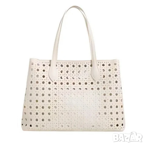 Модерна дамска чанта с перфорация, снимка 7 - Чанти - 50642293