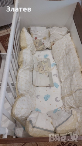 Бебешка кошара/люлка/легло Lorelli + матрак Magniflex Bamboo, снимка 4 - Кошарки - 52611928