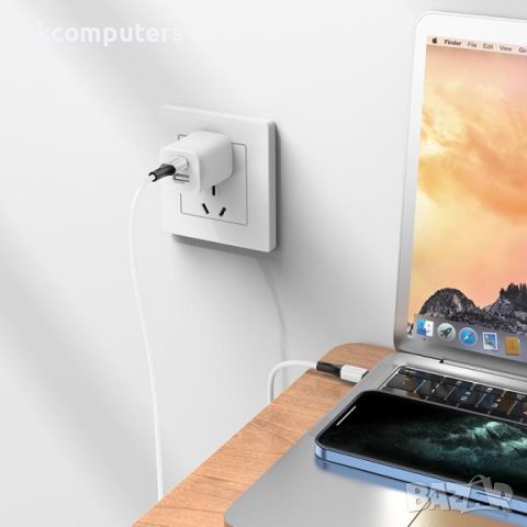 Borofone Type-C Type-C, Кабел, 60W, 3.0A ,1m BX79 / Бял / Баркод : 2402291, снимка 4 - USB кабели - 40397953