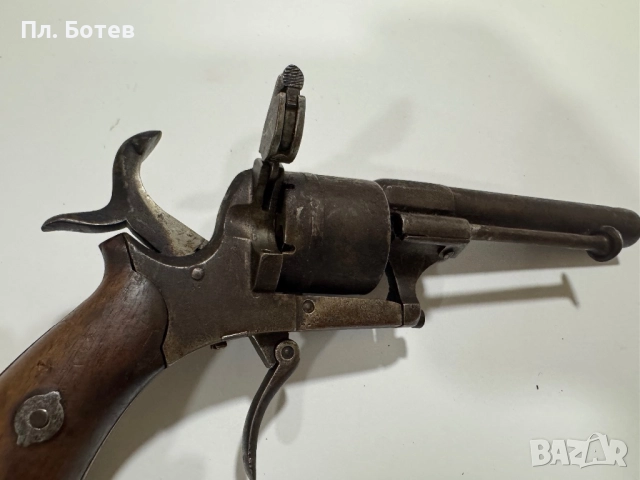 Стар щифтов револвер, пистолет, снимка 2 - Антикварни и старинни предмети - 52816526