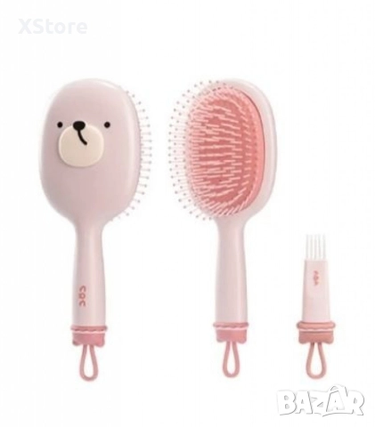 Четка за коса с четчица за почистване в два забавни варианта, снимка 5 - Аксесоари за коса - 52593324