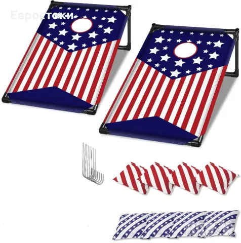 NZQXJXZ Комплект семейна игра Cornhole игра за хвърляне на торбички по мишена за партита на закрито , снимка 1