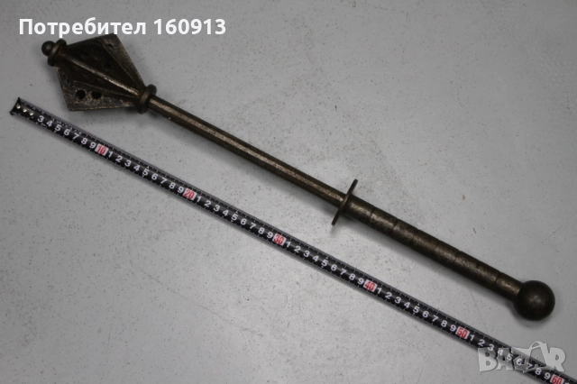 Оригинален Старинен Западноевропейски Боен Буздуган.