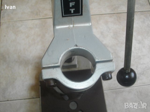 ф43мм-Немска Професионална Стойка За Бормашина-AEG/Нова WOLFCRAFT-Ход 85мм-70мм-Голяма-6кг/8кг-, снимка 15 - Бормашини - 40785030