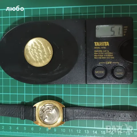 Часовник DESIRA AUTOMATIC 25 RUBÍS -14 к 585 Златна Каса Работещ , снимка 6 - Мъжки - 47295159