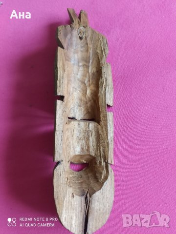 африканска дървена маска , снимка 4 - Статуетки - 41405820