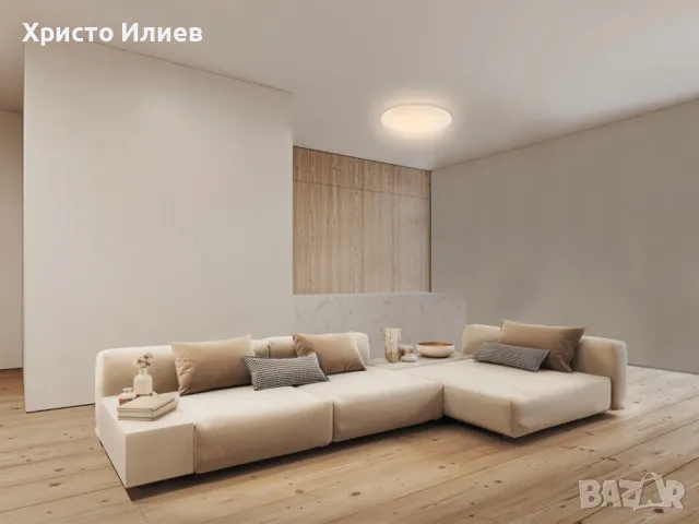 LED плафон лампа Димируема лампа ефект звездно небе 76 см таймер с дистанционно, снимка 8 - Лед осветление - 47617655