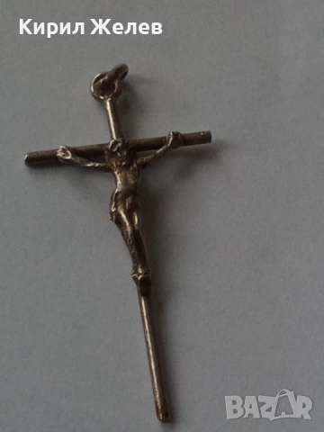 Старо сребърно кръстче 17282, снимка 7 - Колиета, медальони, синджири - 52360425