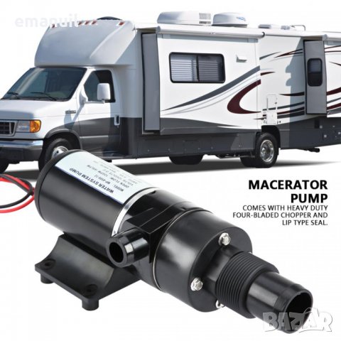 12V външна Масераторна водна помпа с нож за тоалетни фекални отпадни води, снимка 2 - Водни помпи - 34582023