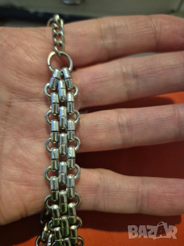 ефектно колие стомана, снимка 4 - Колиета, медальони, синджири - 53060348