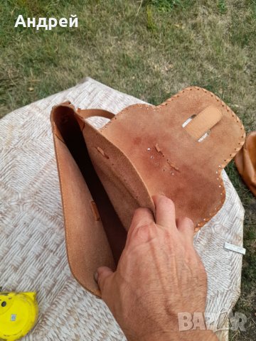 Стара дамска кожена чанта #20, снимка 5 - Антикварни и старинни предмети - 41964650