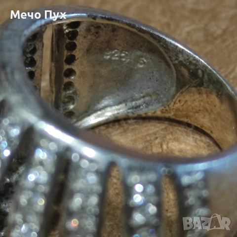 Сребърен пръстен (215), снимка 3 - Пръстени - 44829386