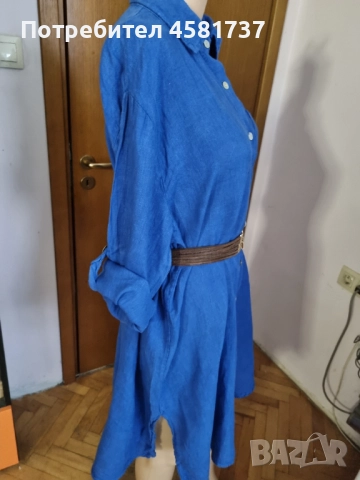 Ленена туника/ рокля тип риза, снимка 7 - Туники - 51878373